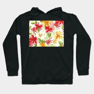 Tropical Hibiscus Floral Fiesta Hoodie